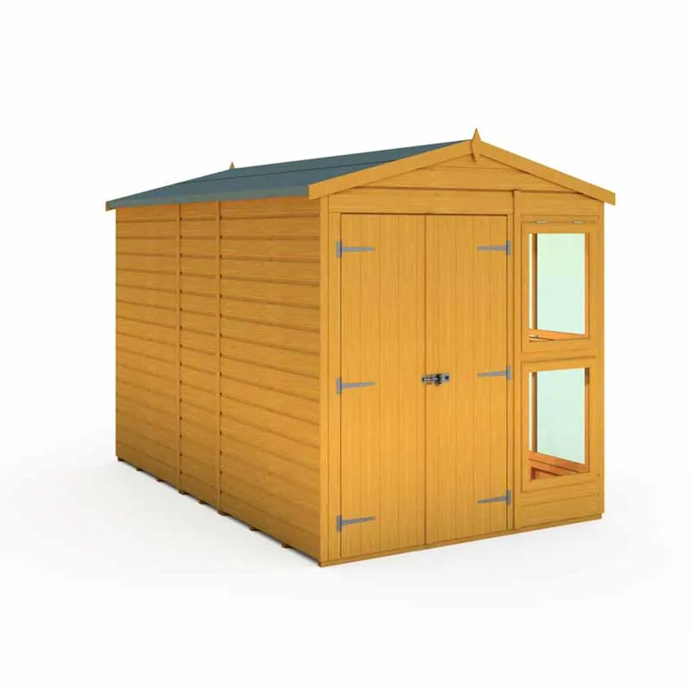 Shires Sun Hut 6 x 10 Feet Potting Shed - L298 x W185.8 x H214.6 cm in Brown 4