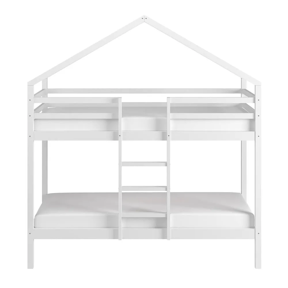 Flair Nest House Bunk Bed in White 4