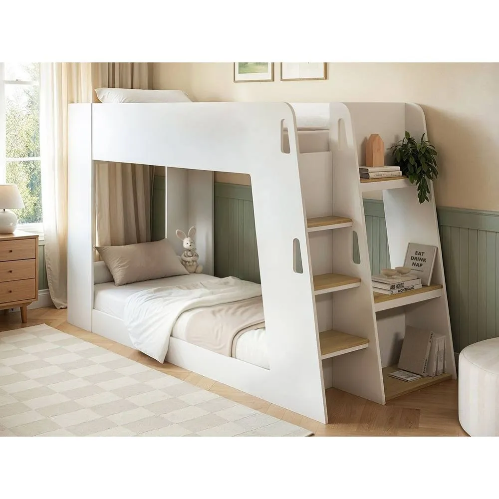 Flair Fern Bunk Bed White & Oak