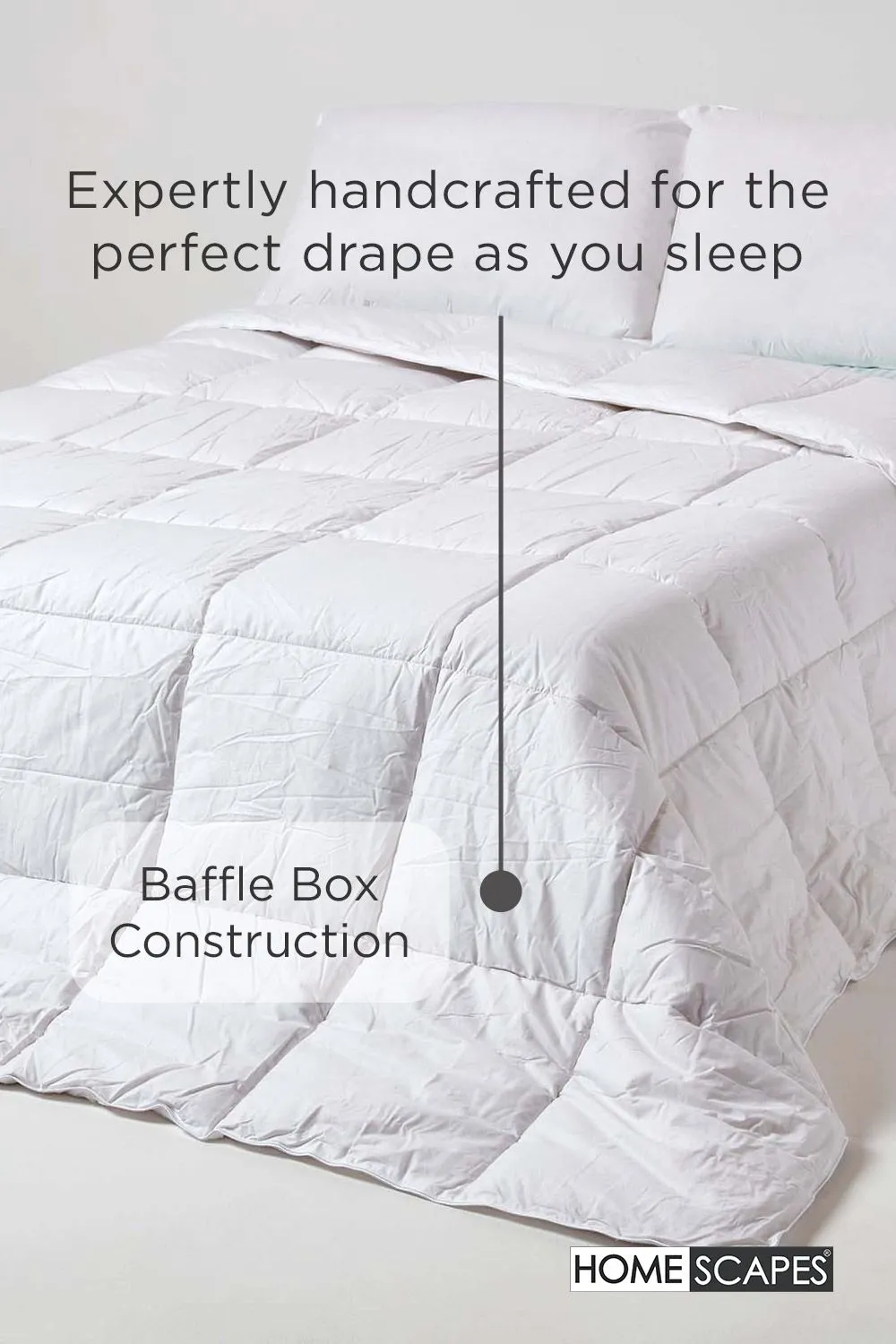Homescapes Indulgent Pure Mulberry Silk Blend 4.5 Tog Spring/Summer Duvet in White 5