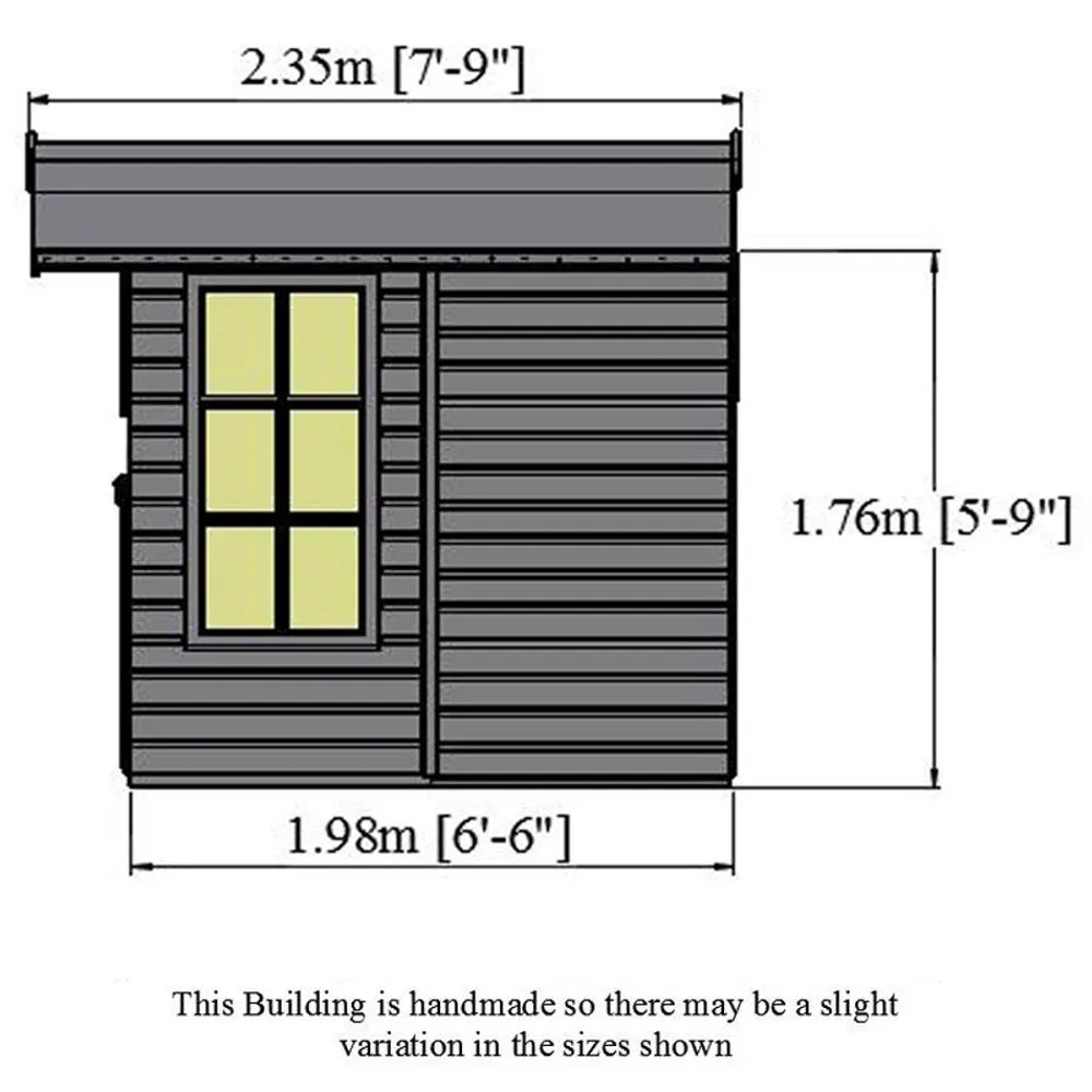 Shires Kensington Shiplap Summerhouse Garden Sun Room Approx 7 x 7 Feet in Brown 4