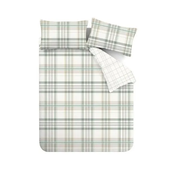 Catherine Lansfield Cartmel Check Polycotton Duvet Cover & Pillowcase Set 6