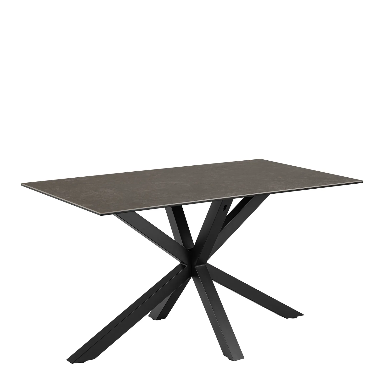 Furniture To Go Heaven Dining Table with Ceramic Black/White/Brown/Grey Top 135cm in Black