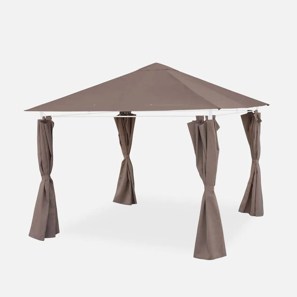 sweeek 3x3m Canopy Roof & Side Curtain Kit For Elusa in Medium Beige 1