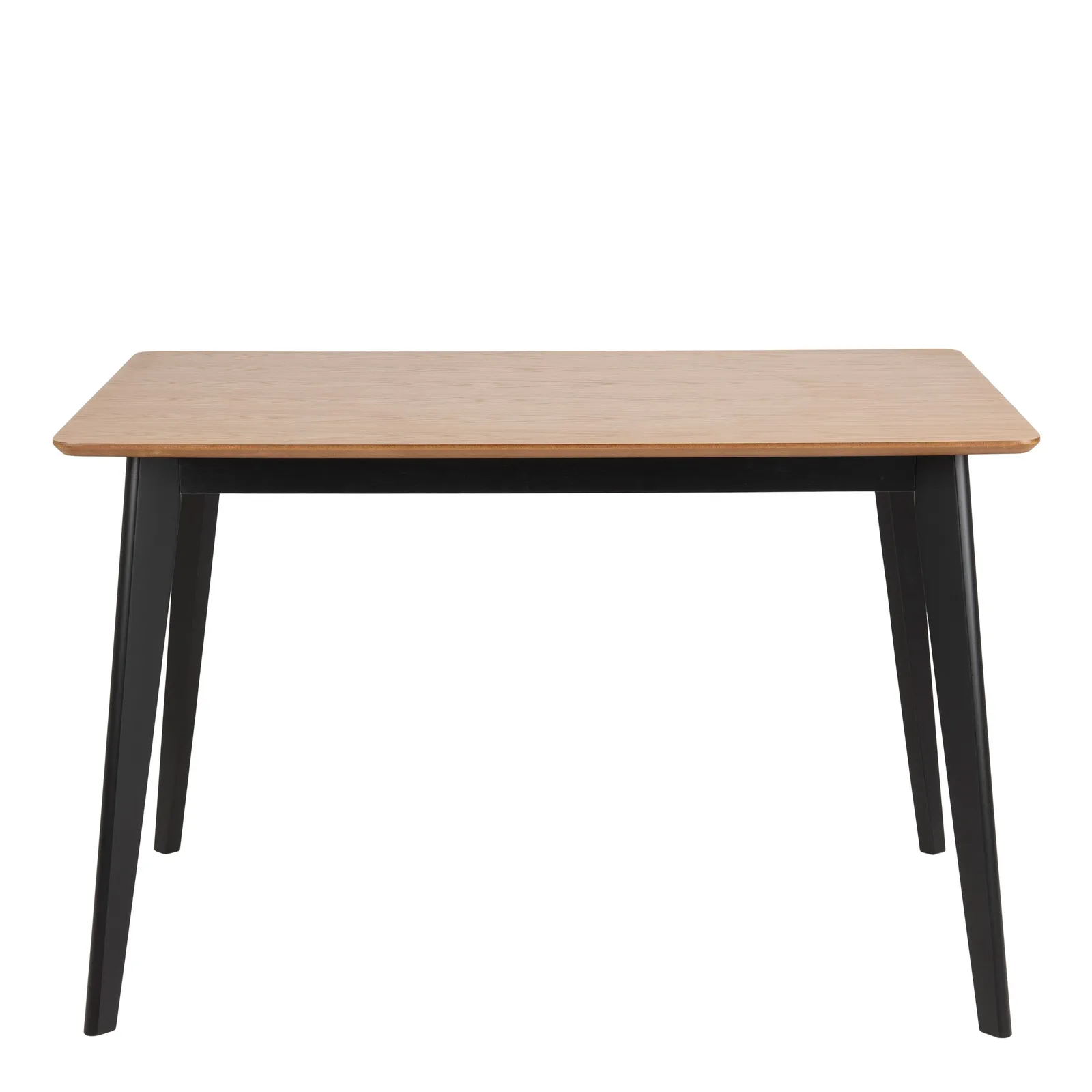 Furniture To Go Roxby Dining Table in Oak & Black Included 4 Roxby Dining Chairs in Black & Oak in Brown 3