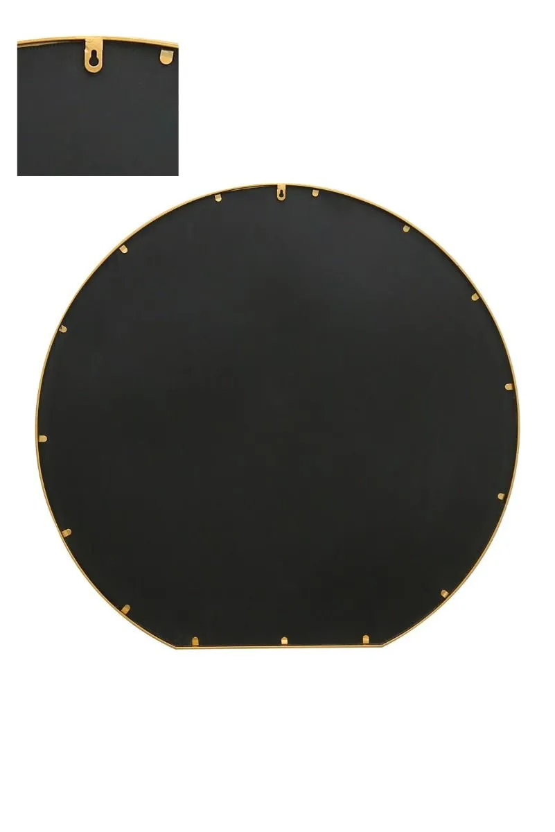 MirrorOutlet Gold Framed Flat Bottom Circular Garden Wall Mirror (126CM X 120CM) 4