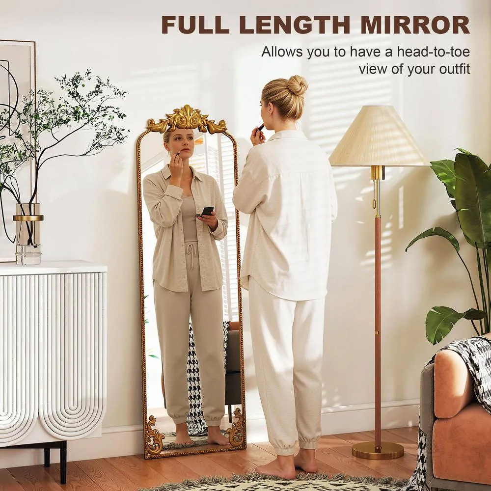 HOMCOM 50 x 160 cm Full Length Mirror with Metal Frame, Gold Tone 4