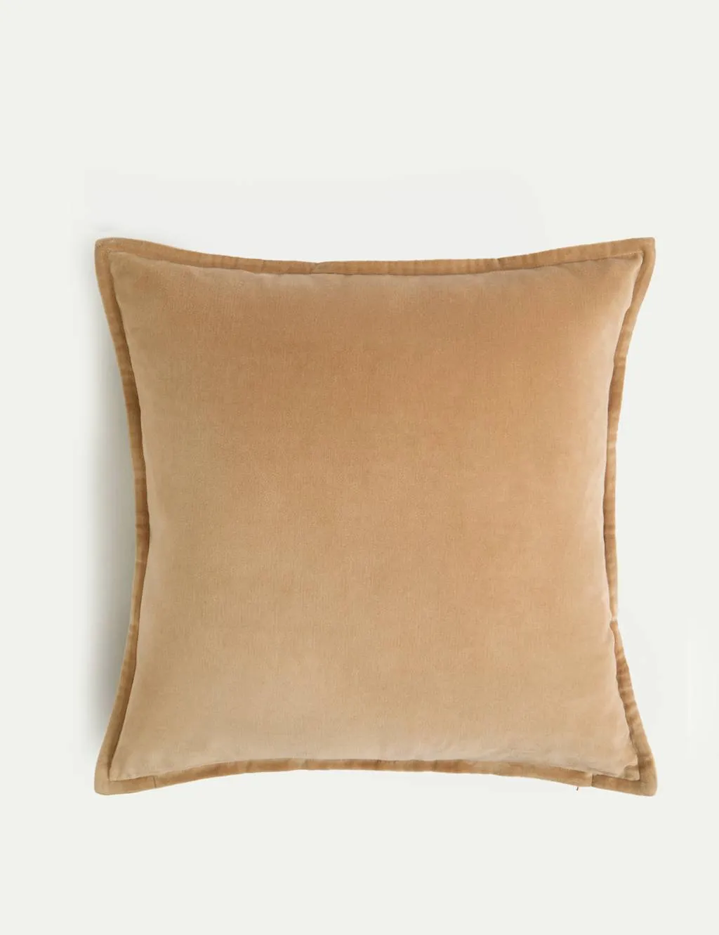 M&S Pure Cotton Velvet Cushion Bronze