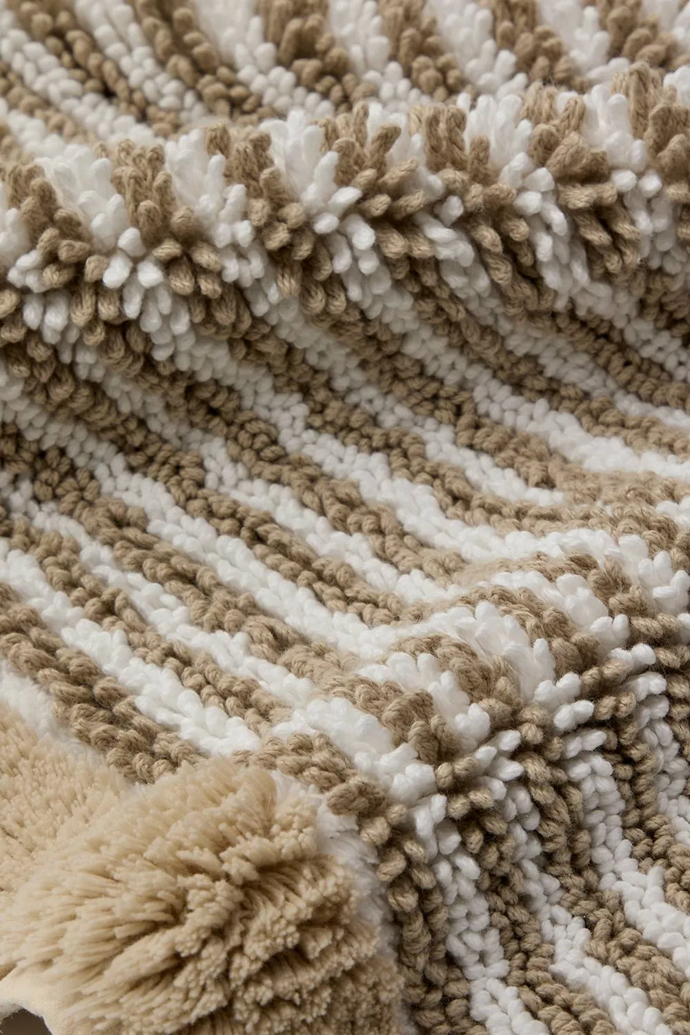 CHRISTY 'Portobello Stripe' Coastal Inspired Bath Rugs in Beige 4