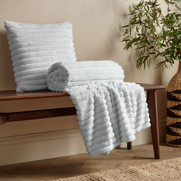 Catherine Lansfield Cosy Ribbed Square Cushion 4