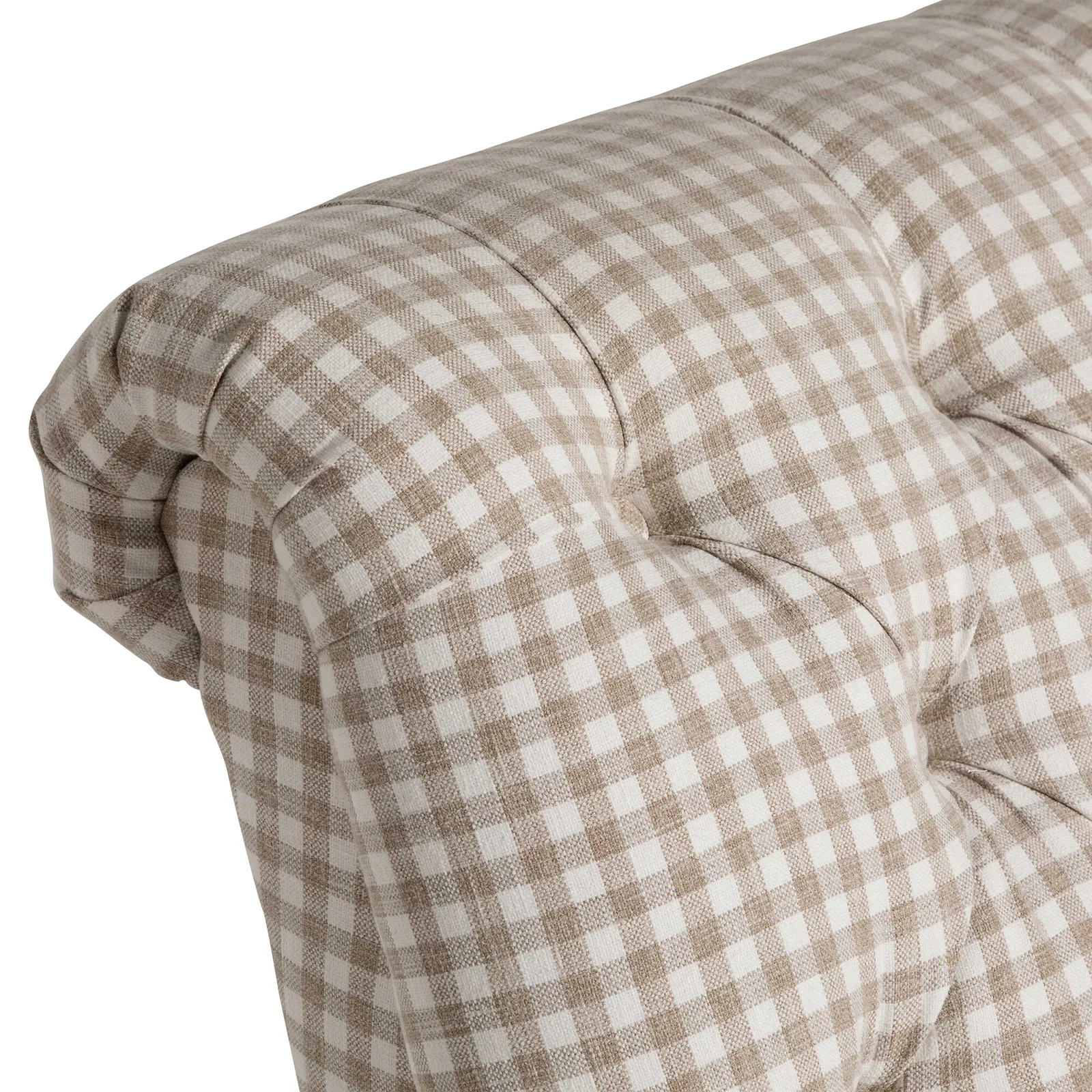 Everdeen Buttoned Accent Chair, Brown Fabric | Barker & Stonehouse 3