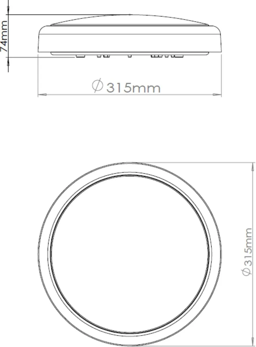 Netlighting CCT LED Bulkhead with Corridor Function 230V IP65 14W in White 2