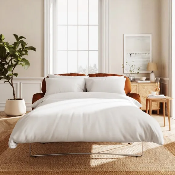 Martha Matte Plush Velvet 2 Seater Double Sofa Bed 1