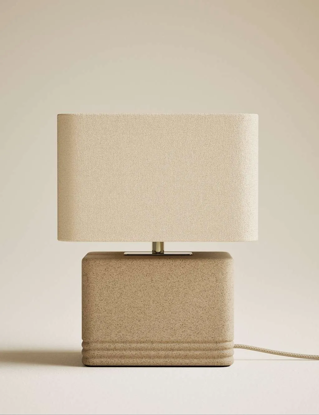 M&S Stone Effect Table Lamp Brown
