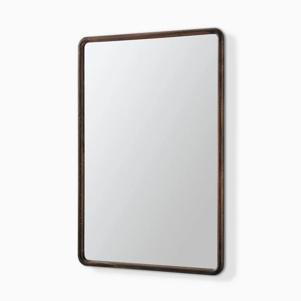FurnitureboxUK Rowena Walnut Wood Large 120x80cm Rectangle Wall Mirror 4