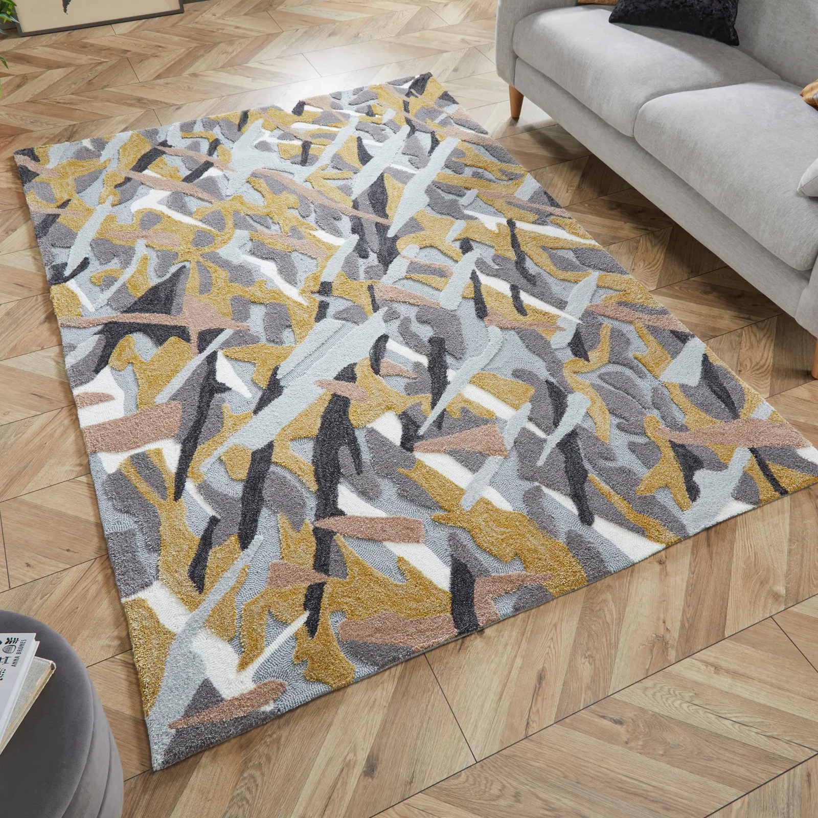 Bark Texture Rug Bark Ochre