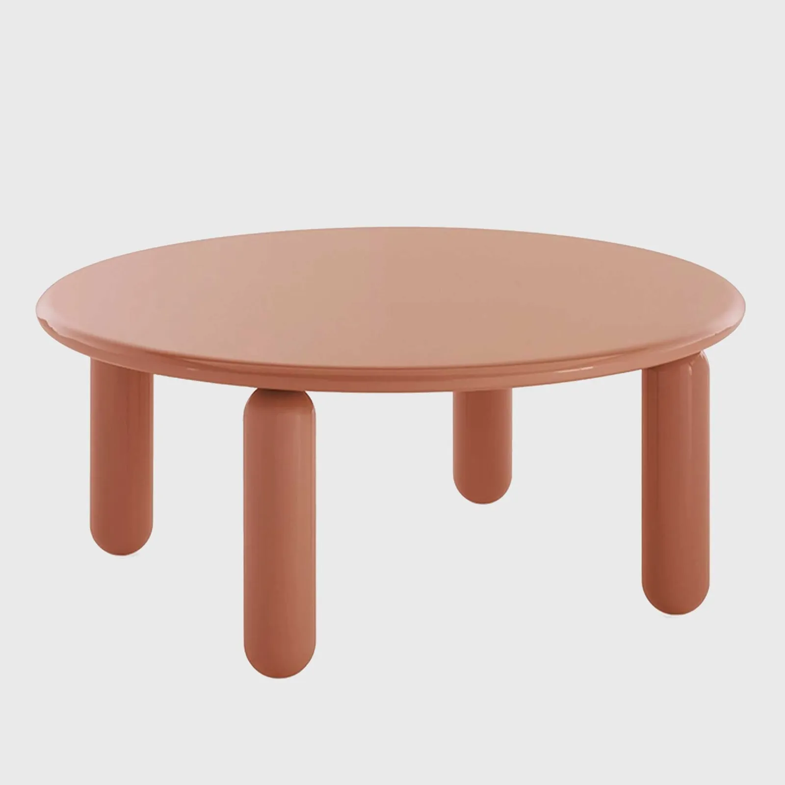 Kartell Undique Mas Side Table 85X85X30 Orange, Round Wood | Barker & Stonehouse 5