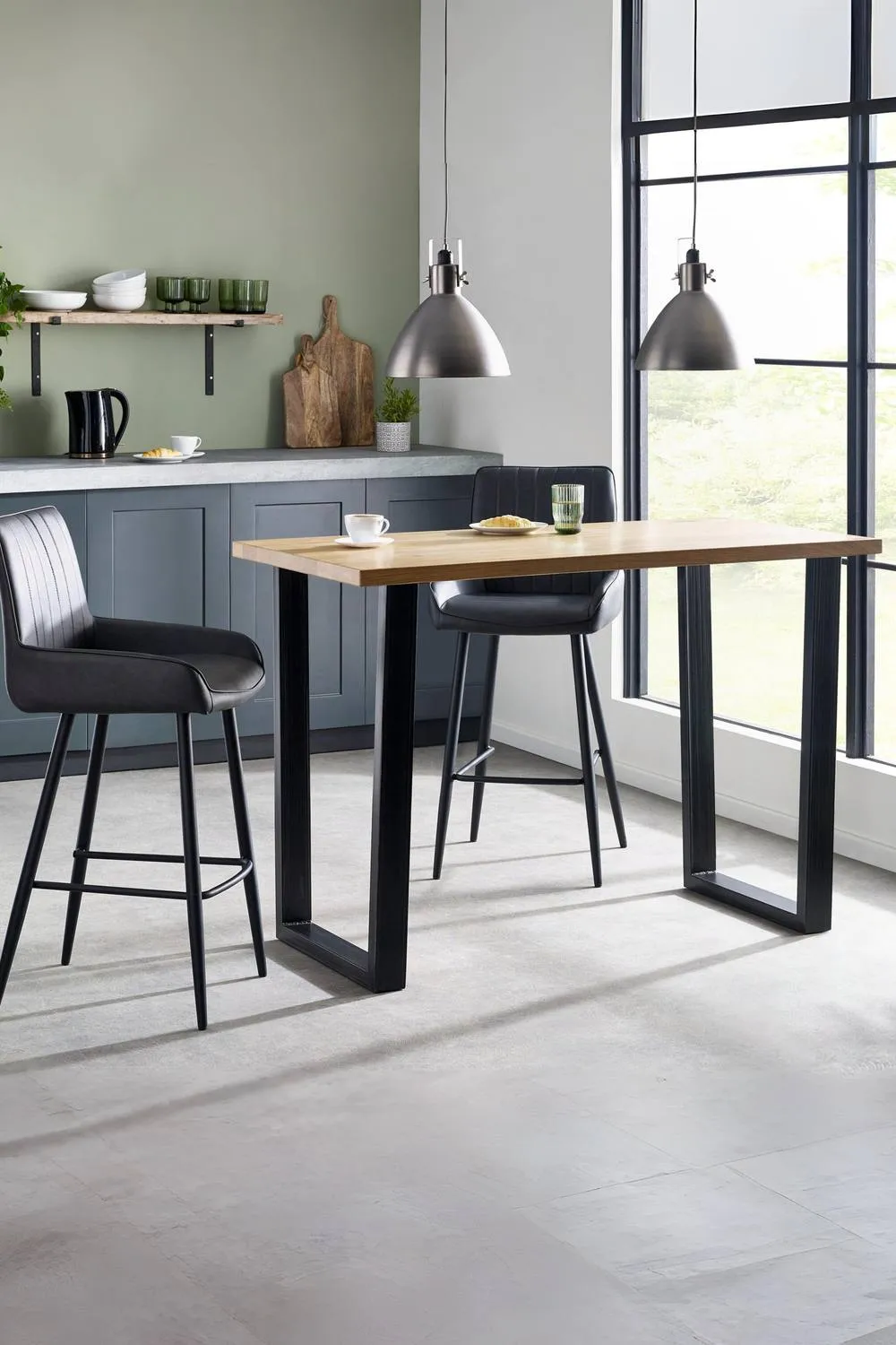 Julian Bowen Brooklyn Rectangular 2-4 Seater Bar Table in Light Oak 4