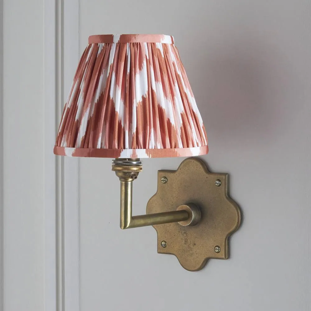 Netlighting Anvil Angle & Zigzag 16cm Wall Lamp Antique Brass Apricot Orange in Gold 5