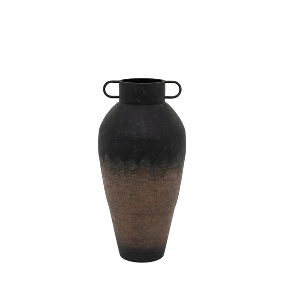 Crossland Grove Tarbes Metal Vase 510Mm, Black 2