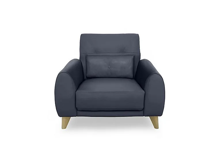 Malmo Leather Chair - BV Ocean Blue