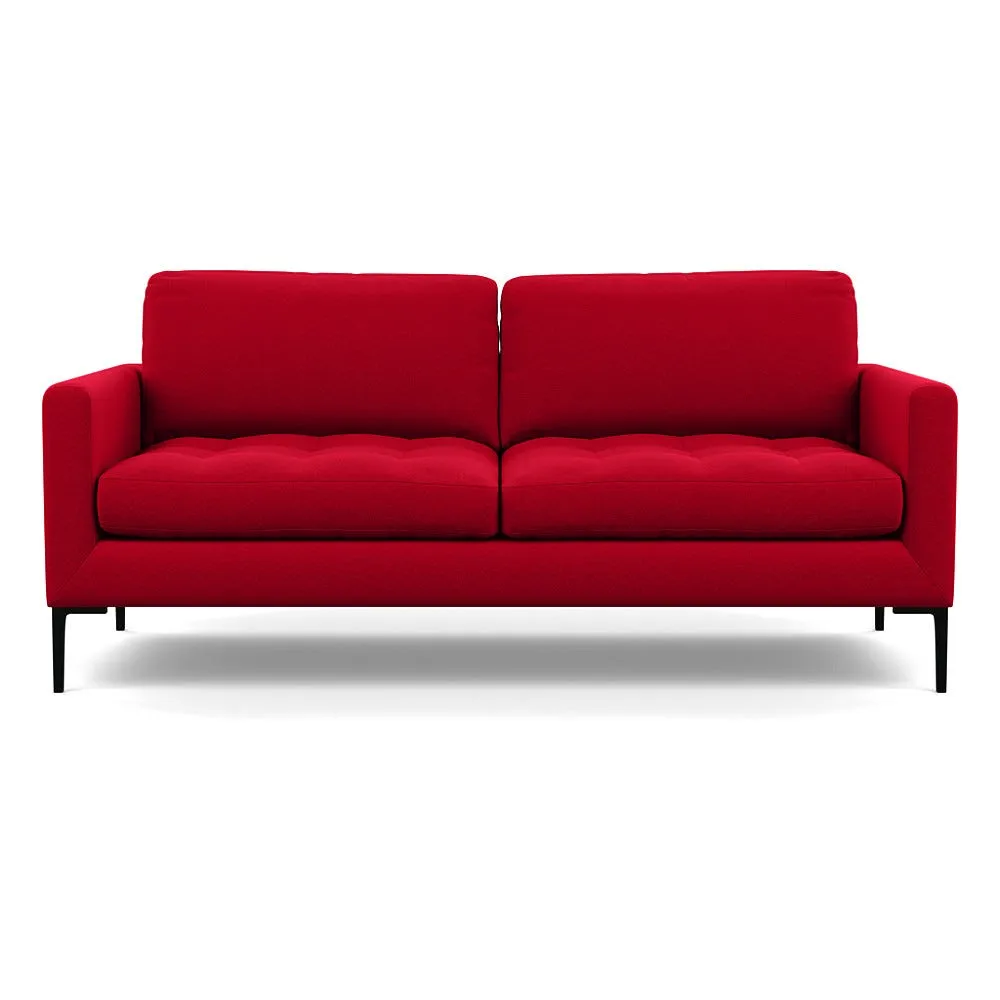 Heal's Eton 3 Seater Sofa Melton Wool Red Oxide Black Feet