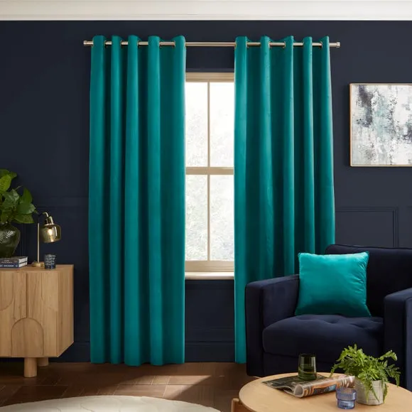 Luxe Velour Eyelet Curtains (Blackout Available) 2
