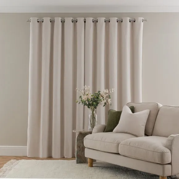 Chenille Ultra Blackout Eyelet Curtains 4