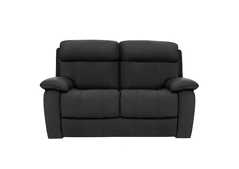 Moreno 2 Seater Leather Sofa - Black - Sofas and Armchairs - In Time for Christmas