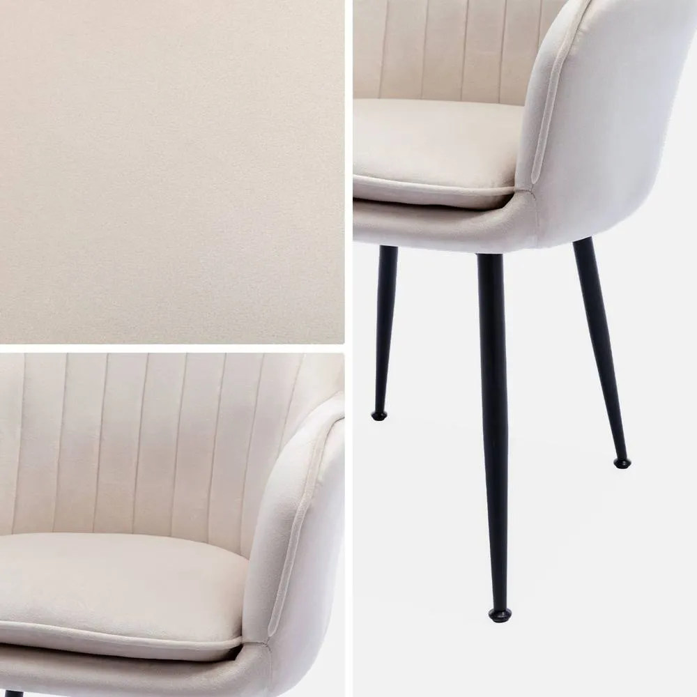 sweeek Accent chair with metal legs in Off-White 6