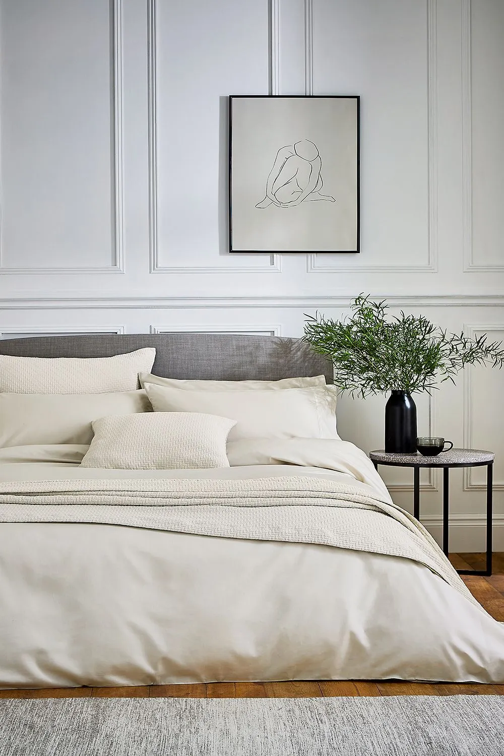 1951 'Andaz' Cotton Pillow Sham in Light Beige 2