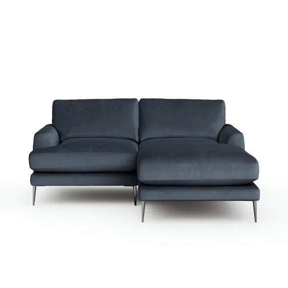 Lawson Matte Plush Velvet Corner Chaise Sofa 6