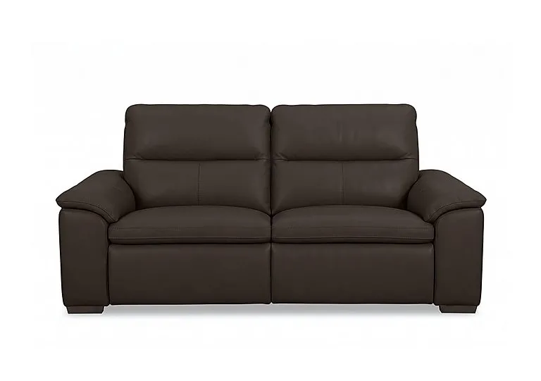 Relax 3 Seater Leather Power Recliner Sofa with Power Headrests - Dark Chocolate - Sofas and Armchairs - In Time for Christmas