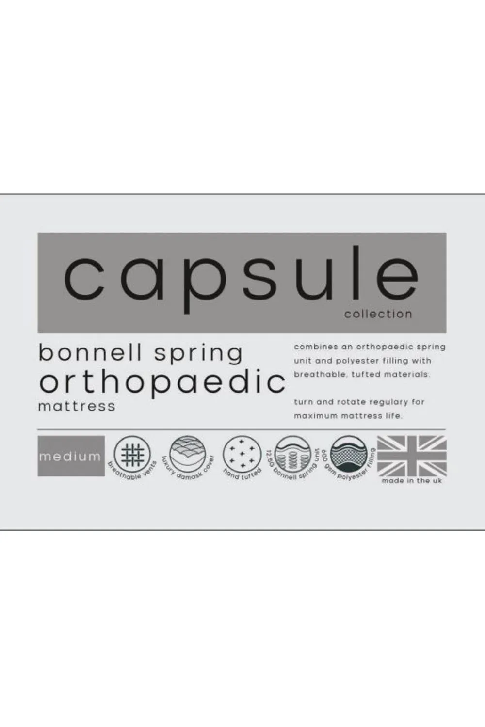 Julian Bowen Capsule Orthopaedic Spring Mattress in White 4