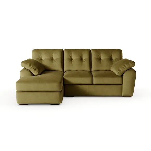 Milton Matte Velvet Corner Chaise Sofa 6