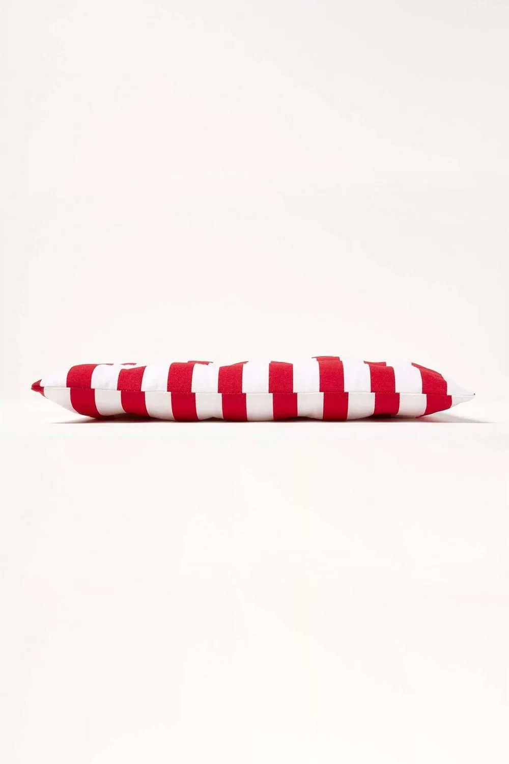Homescapes Seat Pad Luxury Cotton Red Striped Indoor Outdoor Garden Cushion, 40cm 5