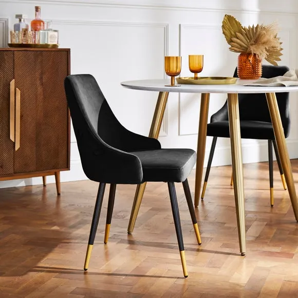 Ariana Set of 4 Dining Chairs Velvet 2