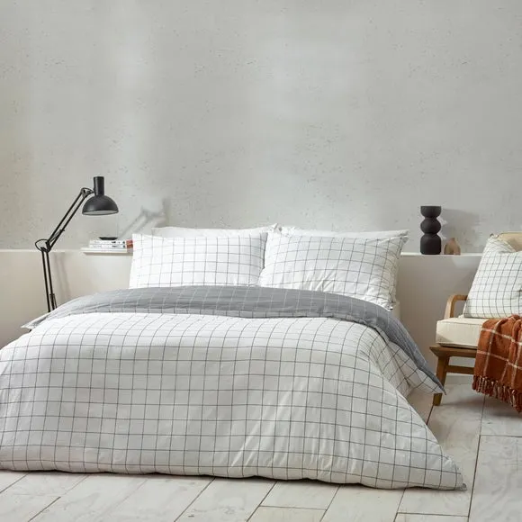 Yard Howarth Check 100% Cotton Duvet Cover & Pillowcase Set 3
