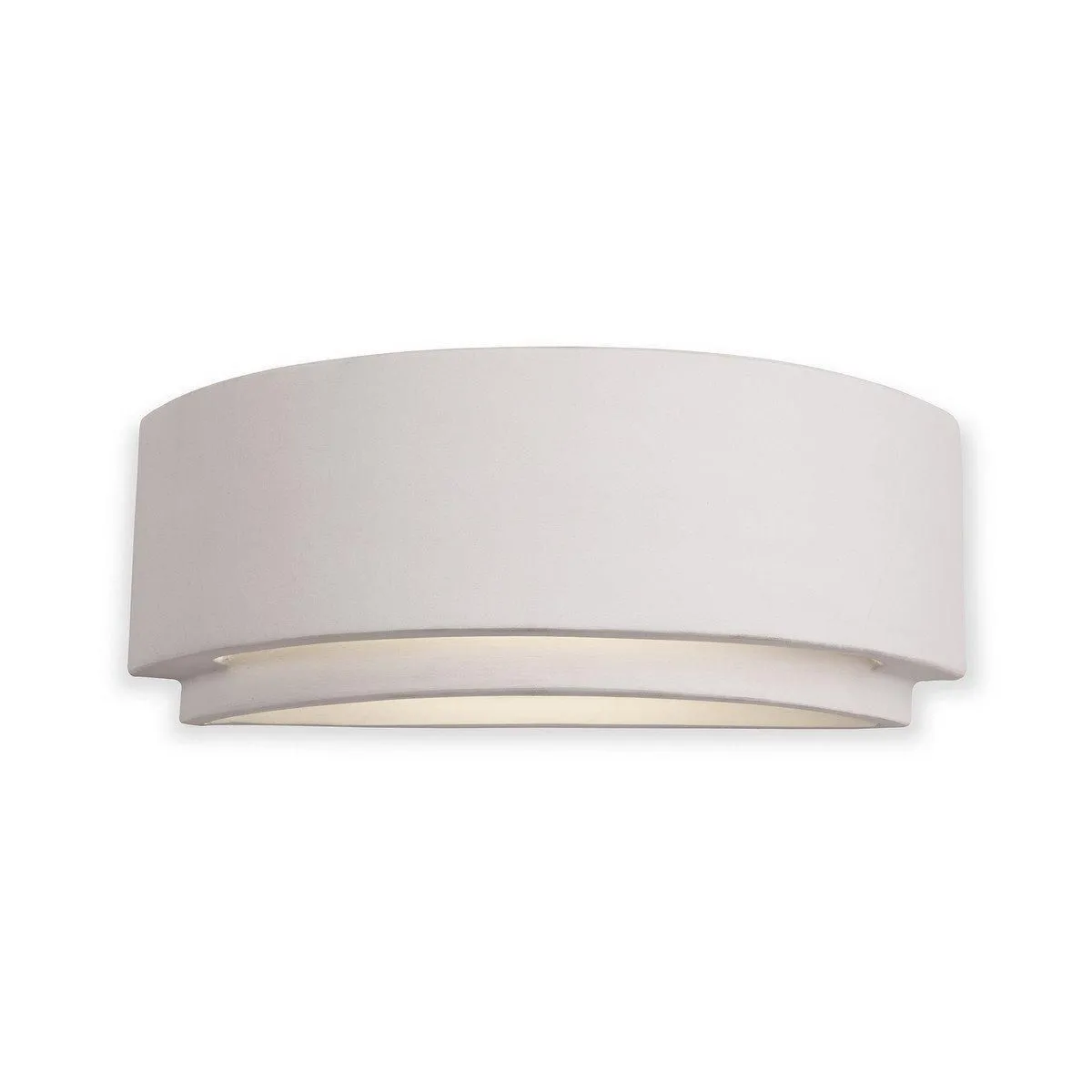 Netlighting Ceramic 1 Light Indoor Plaster Wall Light 100W Unglazed E27 in White