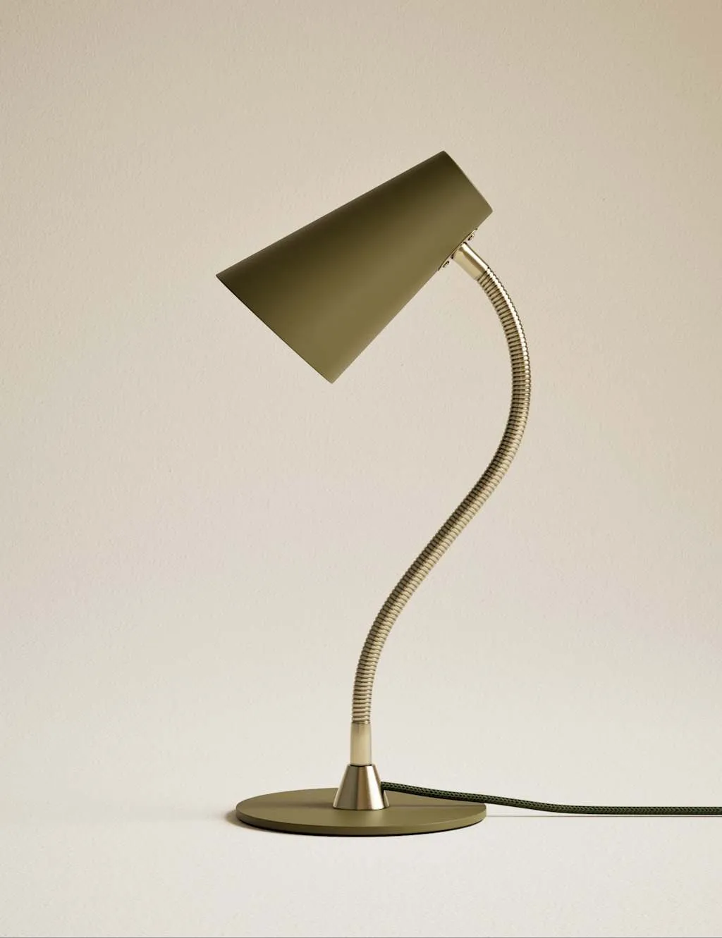 M&S Gooseneck Task Table Lamp Khaki