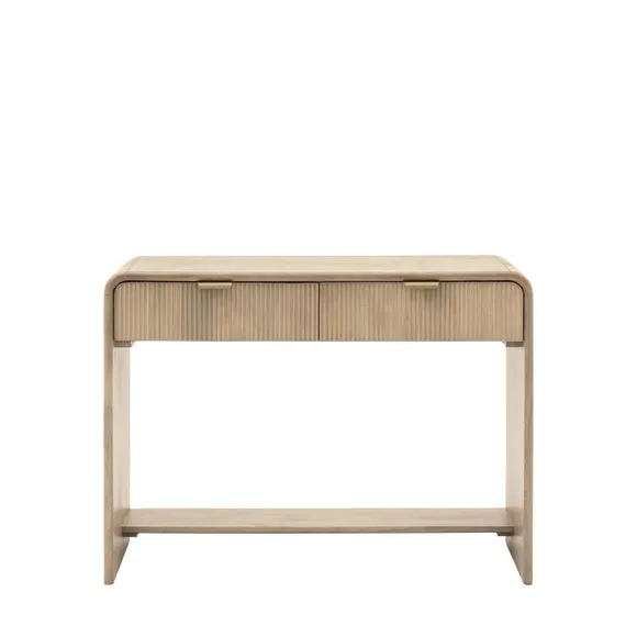 Cedar & Sage Ontario Mango Wood 2 Drawer Console Table 4