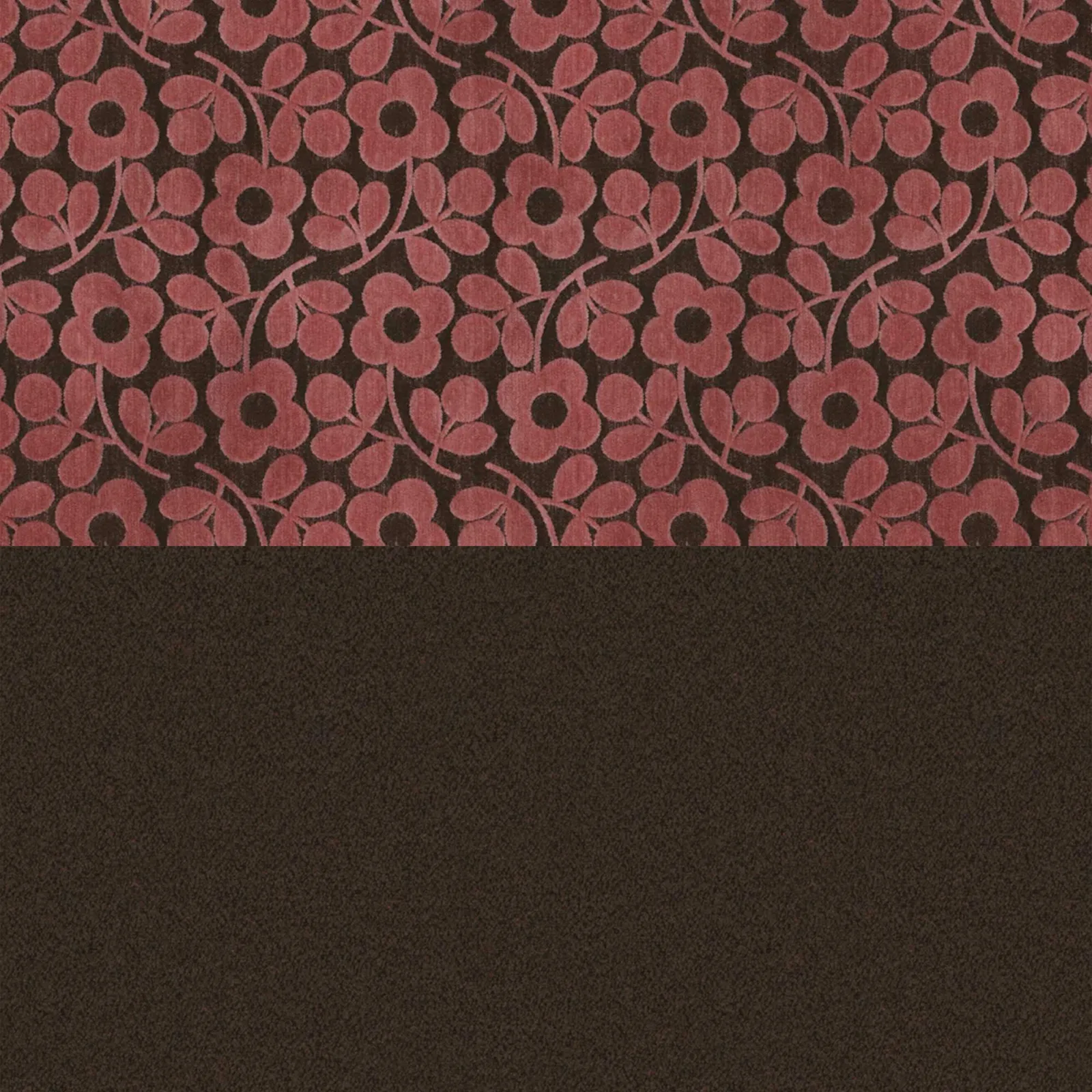 Orla Kiely Roundwood Footstool, Brown Fabric | Barker & Stonehouse 2