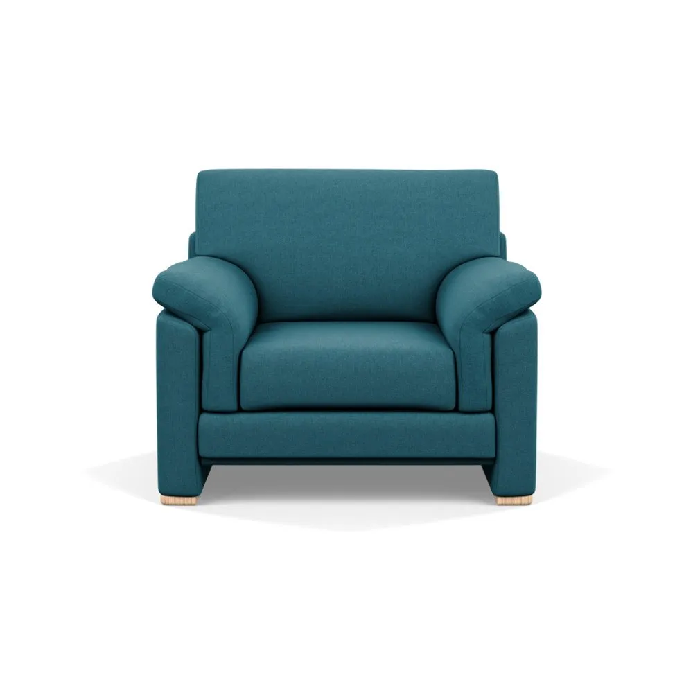 Heal's Paris Armchair Brushed Cotton Cadet Natural Feet
