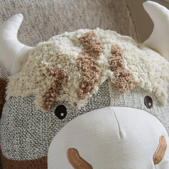 Highland Cow Head Cushion 2