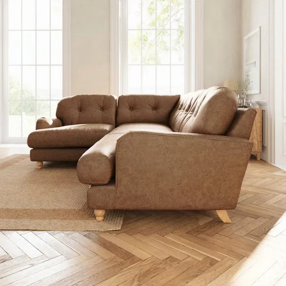 Martha Arizona Faux Leather Full Corner Sofa 3