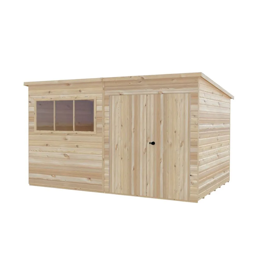 Shires Ranger 12 x 8 Feet Double Door Shed - L239 x W359 x H213.9 cm in Light Tan 2