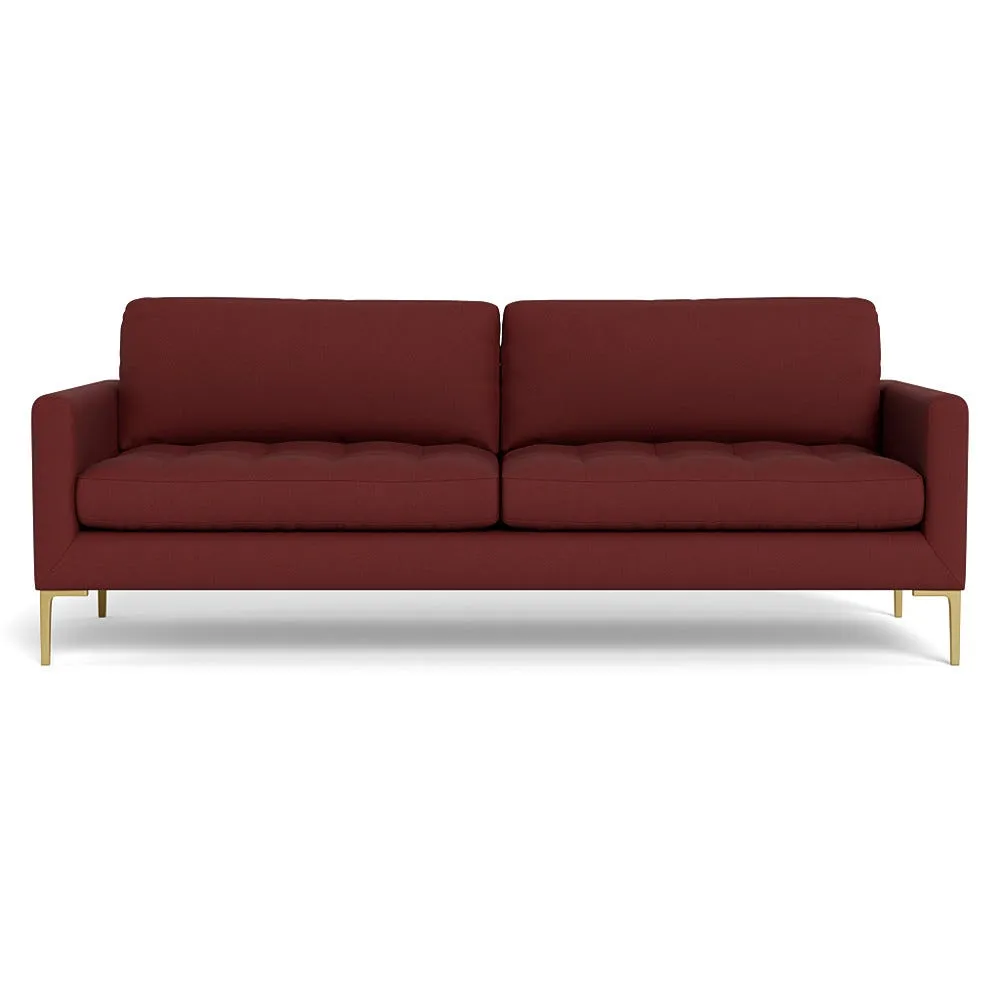 Heal's Eton 4 Seater Sofa Capelo Linen-Cotton Etruscan Red Brass Feet 1
