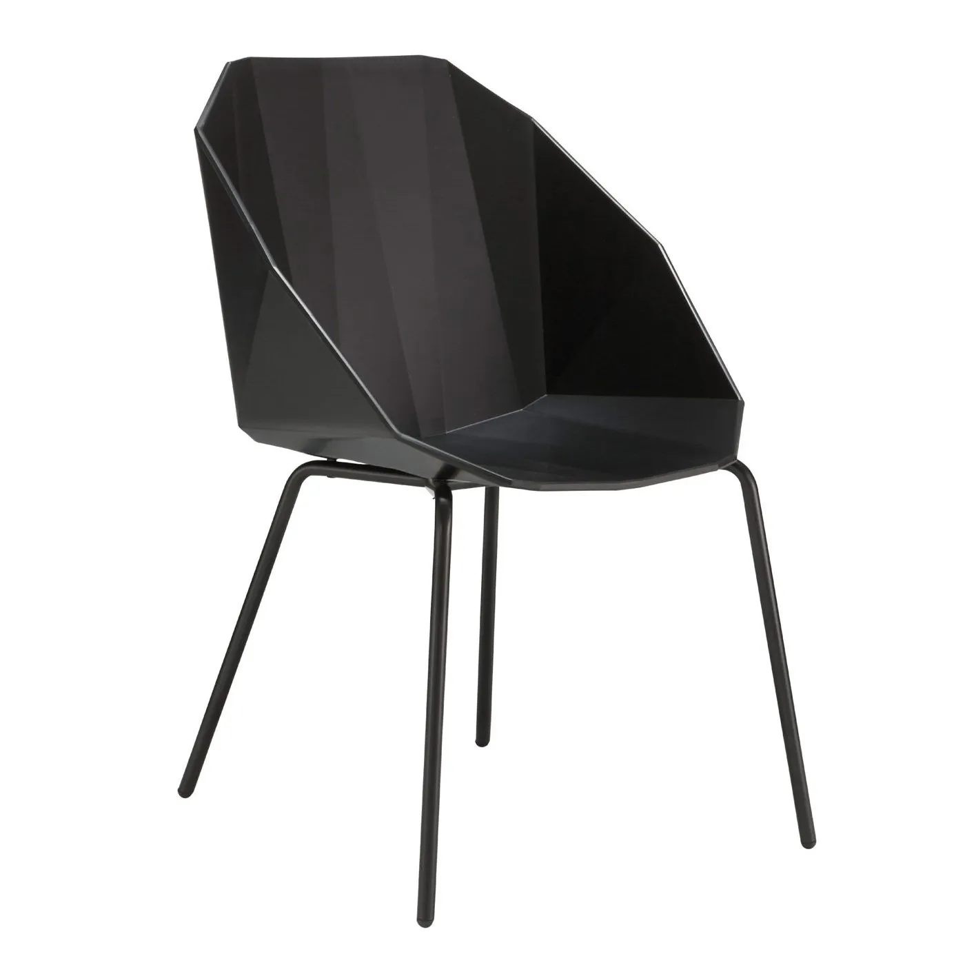 Ligne Roset Rocher Dining Chair Black/Black Legs