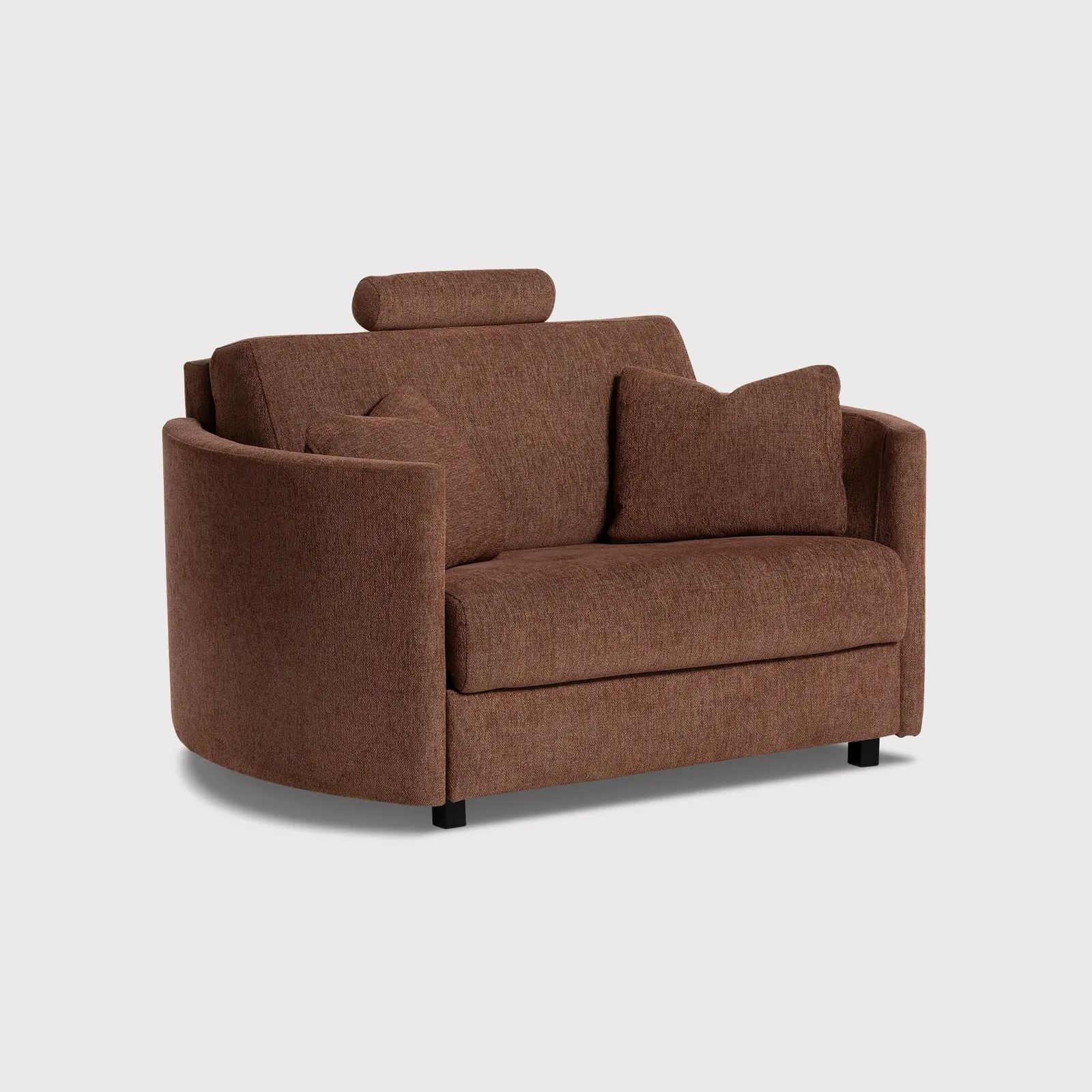 Varo Armchair Sofabed Curved Arm, Brown | Barker & Stonehouse