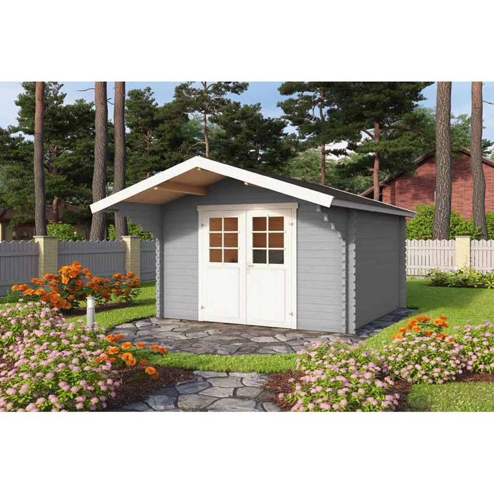 Lasita Maja Ltd Viljandi 34-Log Cabin, Garden Room, Home Office - L339.7xW445xH245.1cm in Light Tan 3